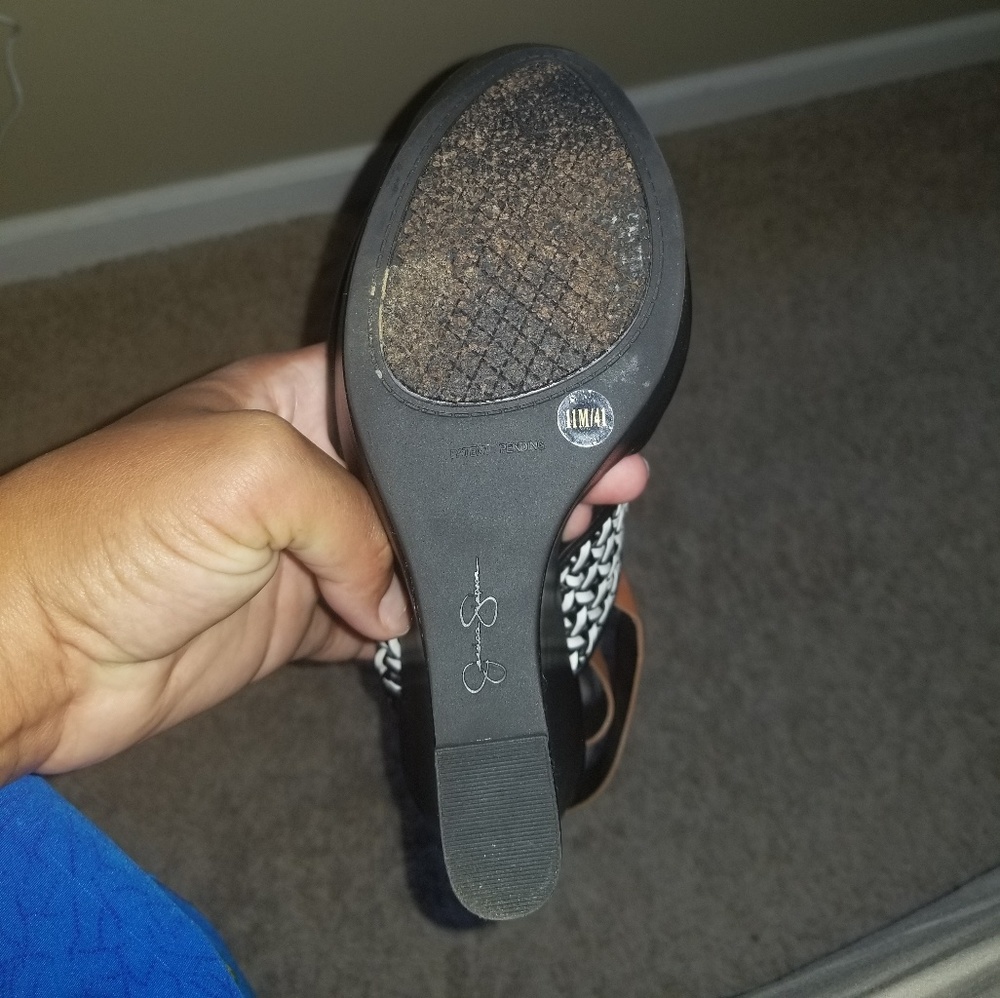 JESSICA Simpson genuine leather wedges worn once - Picture 3 of 3